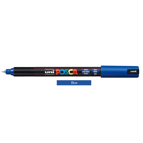 4902778089873 ΜΑΡΚΑΔΟΡΟΣ UNI POSKA PC-1MR ΜΠΛΕ 0,7 mm ΝΕΡΟΥ - Image 1