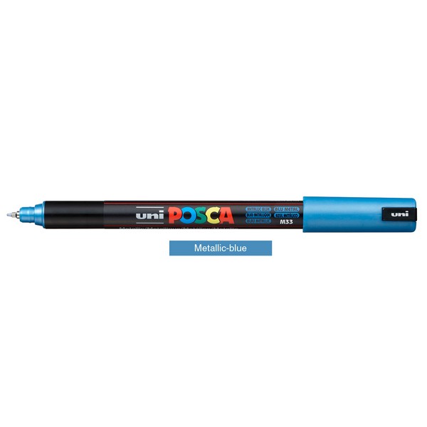 4902778089934 ΜΑΡΚΑΔΟΡΟΣ UNI POSKA PC-1MR ΜΠΛΕ ΜΕΤΑΛΛΙΚΟ 0,7 mm ΝΕΡΟΥ - Image 1