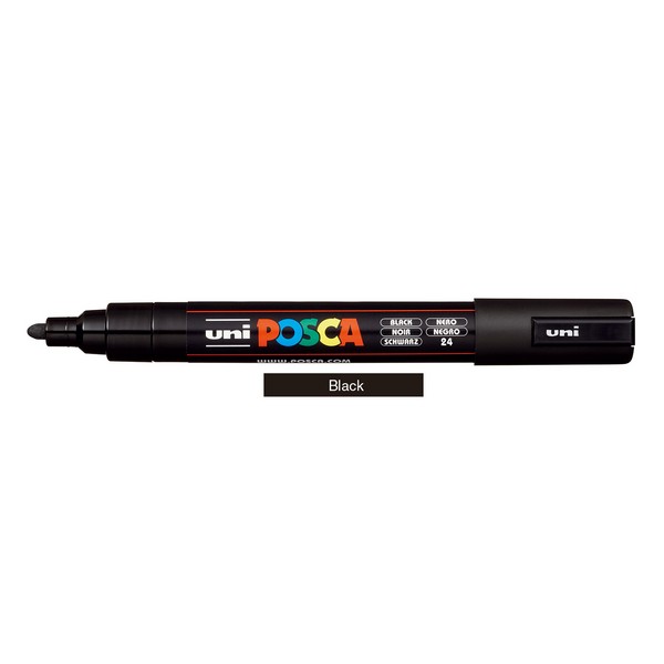 4902778916117 ΜΑΡΚΑΔΟΡΟΣ UNI POSKA PC-5 ΜΑΥΡΟ 1,8-2,5 mm ΝΕΡΟΥ - Image 1