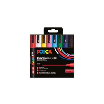 ΜΑΡΚΑΔΟΡΟΣ UNI POSKA PC-5 ΣΕΤ 8 ΤΕΜ 1,8-2,5 mm ΝΕΡΟΥ