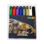 ΜΑΡΚΑΔΟΡΟΣ UNI POSKA PC-5 ΣΕΤ 8 ΤΕΜ 1,8-2,5 mm ΝΕΡΟΥ