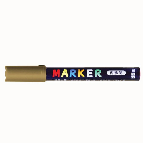 6931747144655 ΜΑΡΚΑΔΟΡΟΣ ΑΚΡΥΛΙΚΟΣ M & G 2 mm GOLD S120 - Image 1