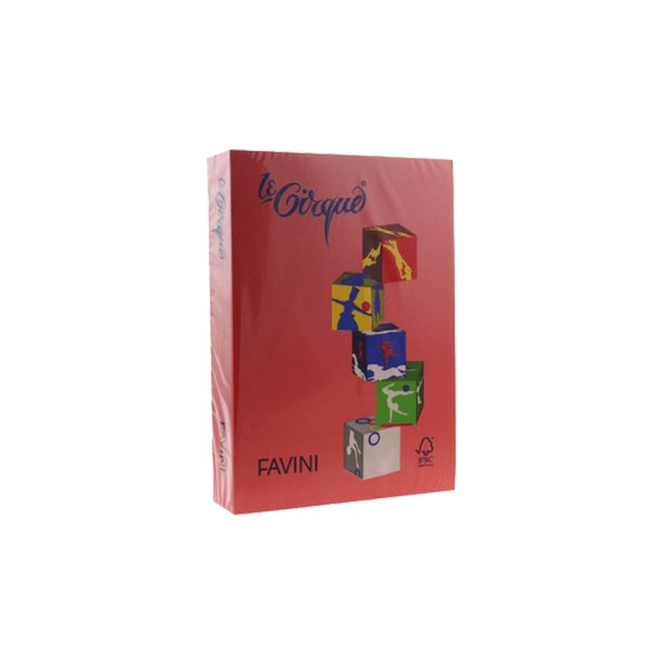 80-209 ΧΑΡΤΙ FAVINI 500Φ Α4 80gr 80-209 ΚΟΚΚΙΝΟ - Image 1