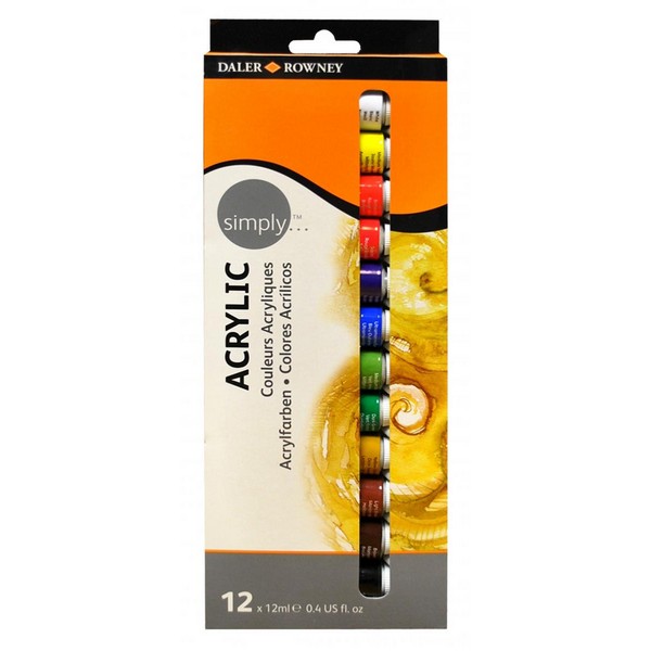 5011385949391 SIMPLY ACRYLIC 12X12ML SET - Image 1