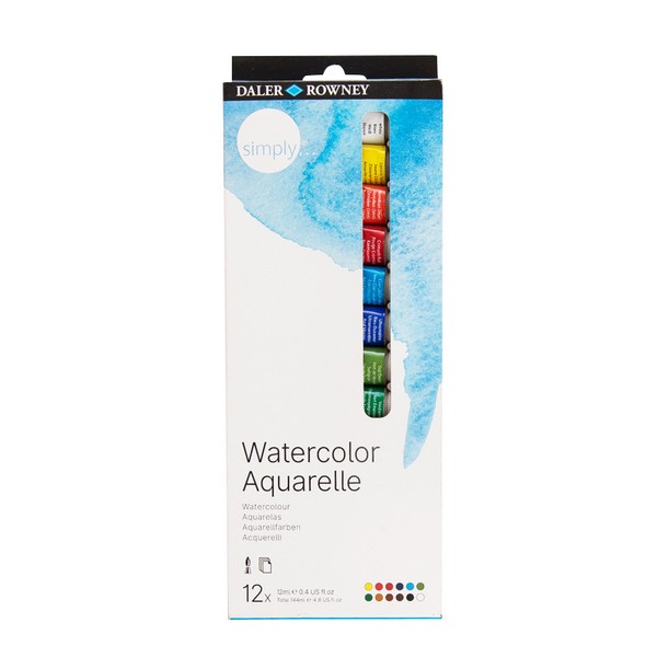 5011385949445 SIMPLY WATERCOLOUR 12X12ML SET - Image 1