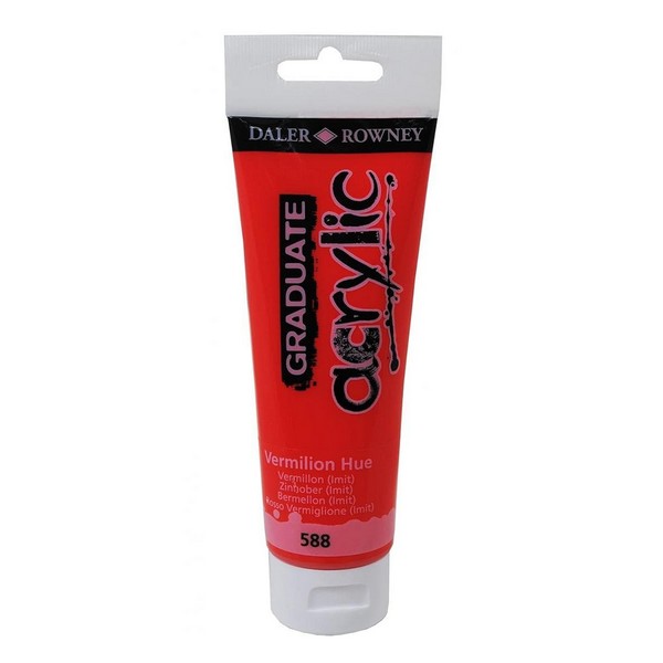 5011386020617 GRADUATE ACRYLIC 120ML VERMILION HUE - Image 1