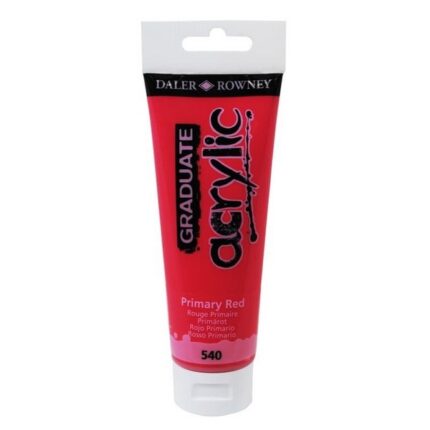 GRADUATE ACRYLIC 120ML PRIMARY RED