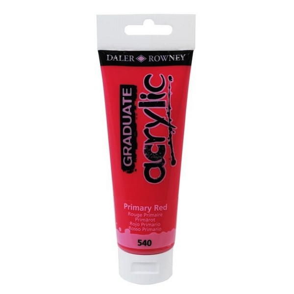 5011386062655 GRADUATE ACRYLIC 120ML PRIMARY RED - Image 1