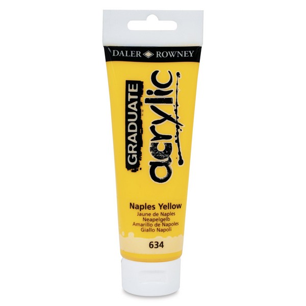 5011386062754 GRADUATE ACRYLIC 120ML NAPLES YELLOW - Image 1