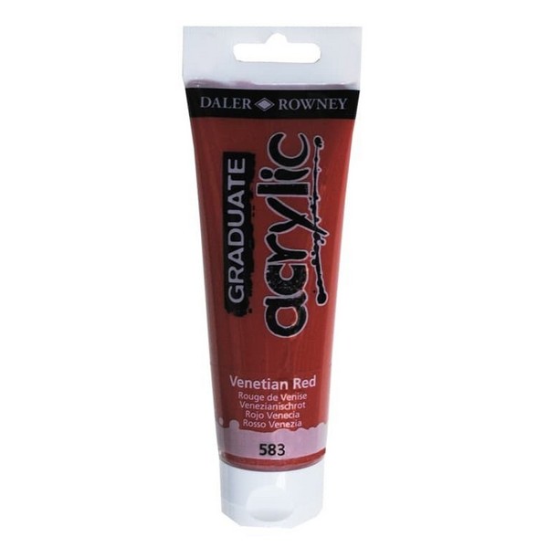 5011386062761 GRADUATE ACRYLIC 120ML VENETIAN RED - Image 1