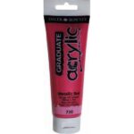 GRADUATE ACRYLIC 120ML METALLIC RED