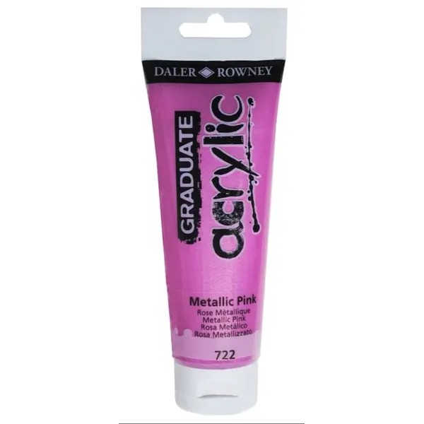5011386077574 GRADUATE ACRYLIC 120ML METALLIC PINK - Image 1