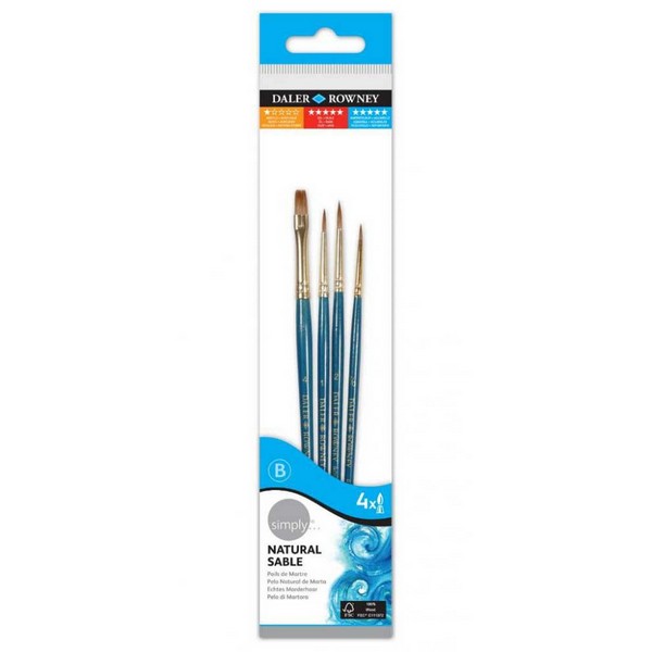 5011386080826 NATURAL SABLE SHORT HANDLED 4 PC - Image 1