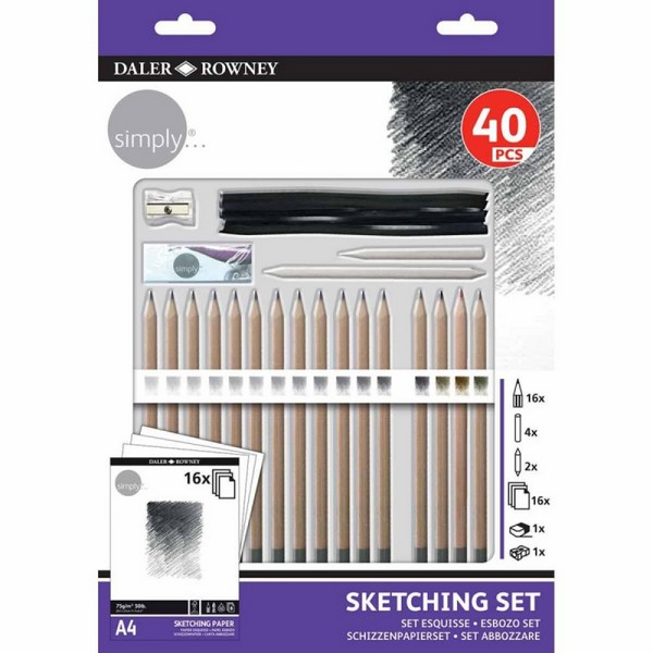 5011386124421 ΣΕΤ ΖΩΓΡΑΦΙΚΗΣ SIMPLY SKETCHING SET 40 PCS - Image 1
