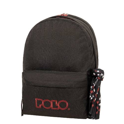 5201927136314 ΣΑΚΙΔΙΟ POLO ORIGINAL DOUBLE SCARF BLACK/BORDEAUX - Image 1