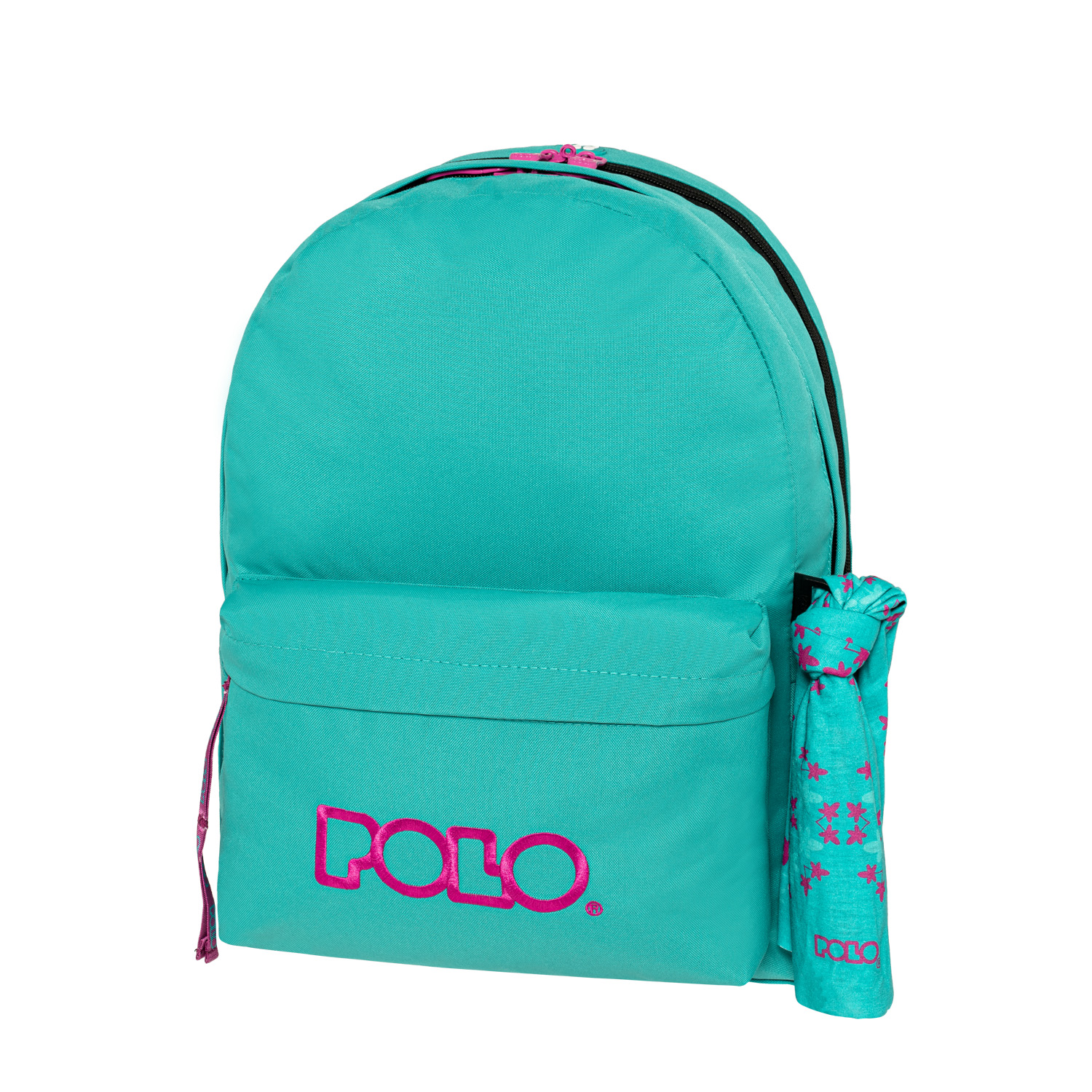 901235-5644 ΣΑΚΙΔΙΟ POLO ORIGINAL DOUBLE SCARF CYAN-DARK FUCHIA/ΚΥΑΝΟ-ΣΚΟΥΡΟ ΦΟΥΞΙΑ - Image 1