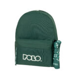 ΣΑΚΙΔΙΟ POLO ORIGINAL DOUBLE SCARF DARK GREEN-LIGHT CYAN/ΣΚΟΥΡΟ ΠΡΑΣΙΝΟ-ΑΝΟΙΧΤΟ ΚΥΑΝΟ